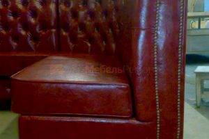 Ремонт и перетяжка углового кожаного дивана 